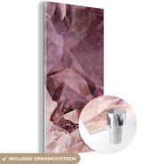 MuchoWow® Glasschilderij 80x160 cm - Schilderij acrylglas - Kristallen - Natuurstenen - Edelstenen en mineralen - Foto op glas - Schilderijen