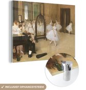 MuchoWow® Glasschilderij 160x120 cm - Schilderij acrylglas - The dance class - schilderij van Edgar Degas - Foto op glas - Schilderijen