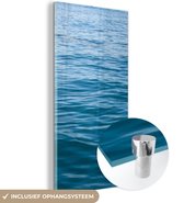 MuchoWow® Glasschilderij 40x80 cm - Schilderij acrylglas - Zee - Blauw - Oceaan - Foto op glas - Schilderijen