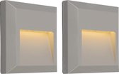 QAZQA Gem - Moderne LED Wandlamp voor binnen voor badkamer - 1 lichts - D 30 mm - Grijs -  Woonkamer | Slaapkamer | Keuken