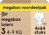 Etos Luiers- Woezel & Pip - Maat 3 - 4 tot 9 kg - Megabox Voordeelpak - 256 stuks