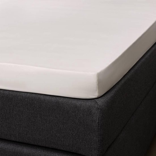 Topper Hoeslaken Creme 120x200 cm Percal Katoen Presence