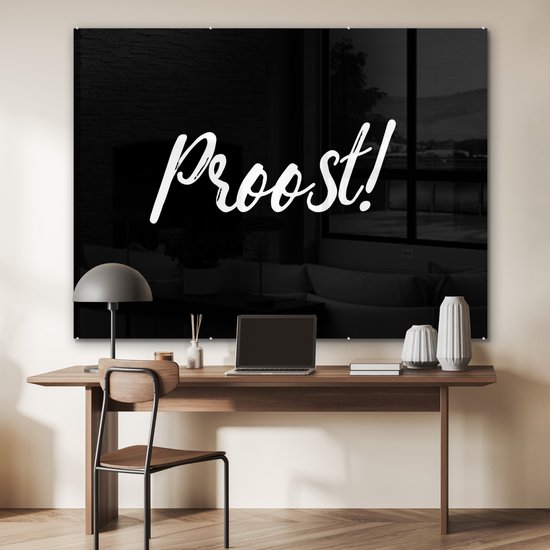 MuchoWow® Peinture sur verre 160x120 cm - Peinture sur verre - Citations - À votre santé ! - Dictons - Boissons - Photo sur verre acrylique - Peintures