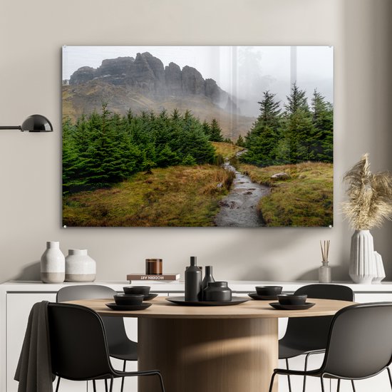 MuchoWow® Peinture sur Verre - Chemin Abandonné - 120x80 cm - Peintures Acrylique - Photo sur Glas