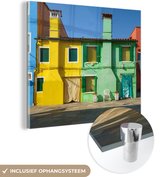 MuchoWow® Glasschilderij 50x50 cm - Schilderij acrylglas - Architectuur - Venetië - Zomer - Foto op glas - Schilderijen