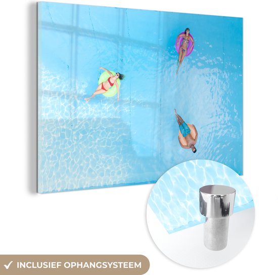 MuchoWow® Peinture sur Verre - Été - Water - Piscine - 120x80 cm - Peintures sur Verre Peintures - Photo sur Glas