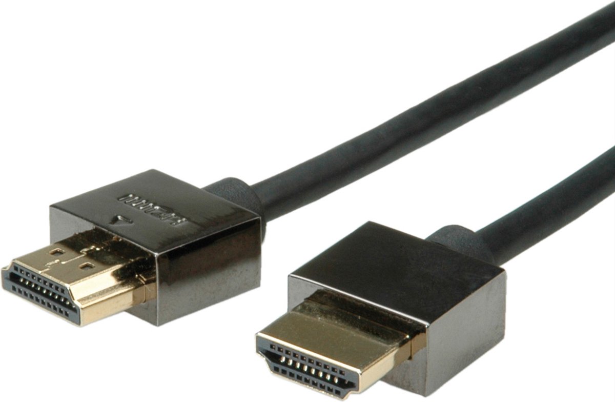 ROLINE Notebook HDMI High Speed kabel met Ethernet M/M, zwart, 2 m