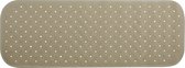 MSV Douche/bad anti-slip mat badkamer - rubber - beige - 36 x 97 cm - met zuignappen - extra lang formaat