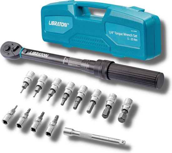 HYCHIKA Lot de 13 clés dynamométriques, 1/4-25 Nm