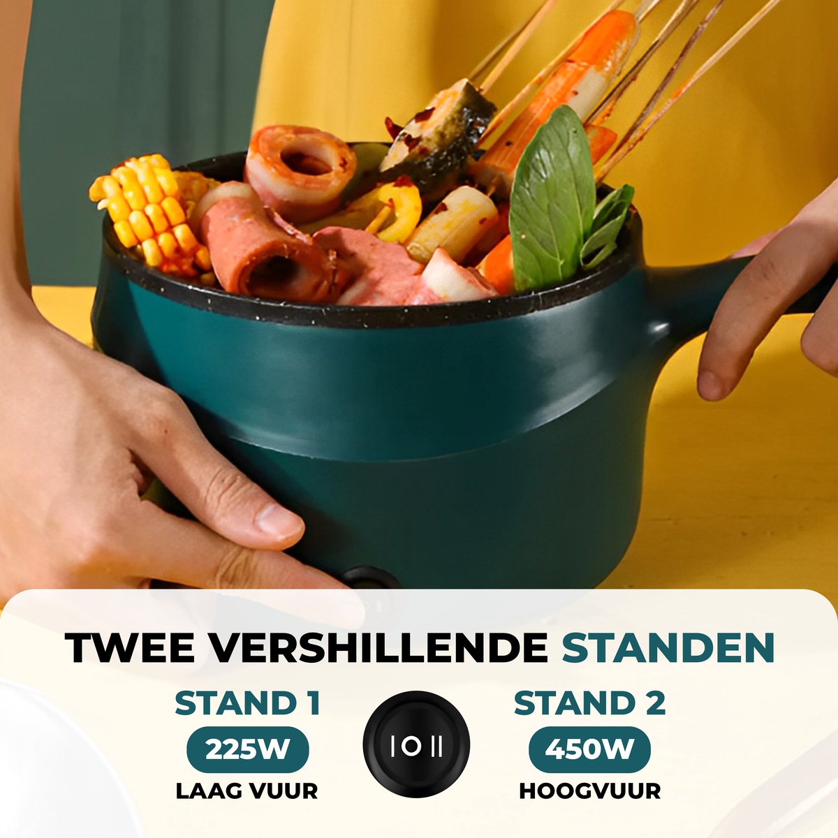 Elektrische Kookpot Snelle Verwarming Automatische Uitschakeling