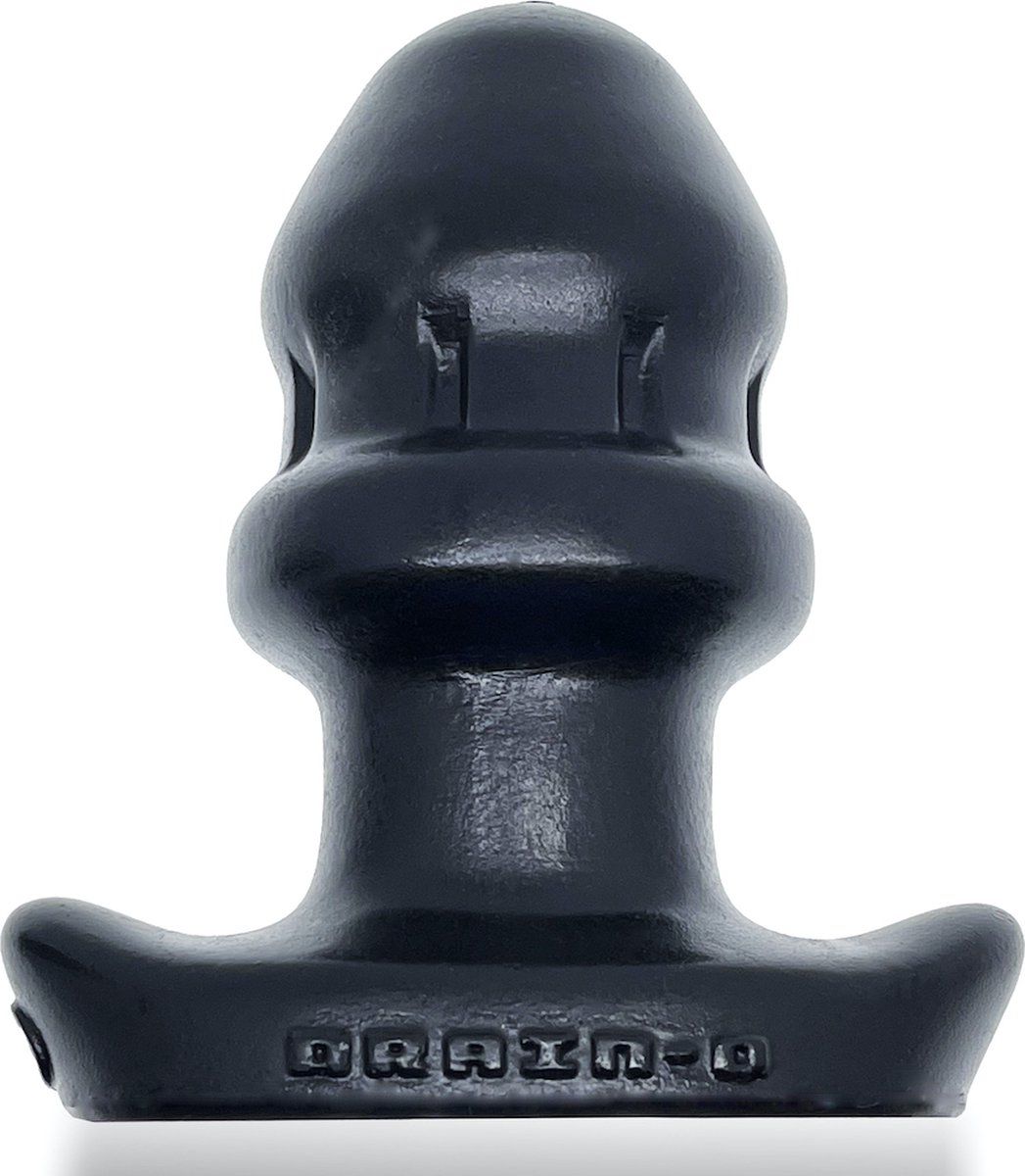 Oxballs - Drain-O Flow-Thru Buttplug - Zwart - Large