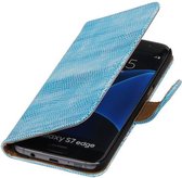 Bookwallet lizard lichtblauw hoes Samsung Galaxy S7 Edge
