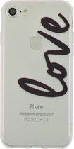 GadgetBay Love hoesje iPhone 7 8 cover sierlijk transparant TPU case