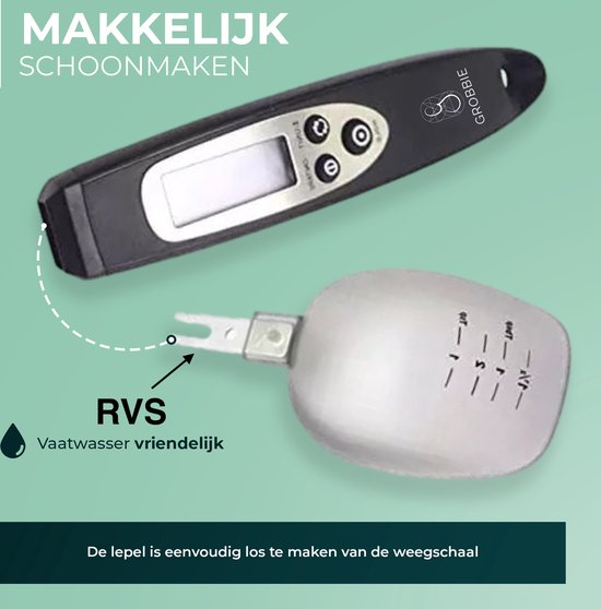 Digitale Lepelweegschaal kopen | Meet nauwkeurig tot 0.1g