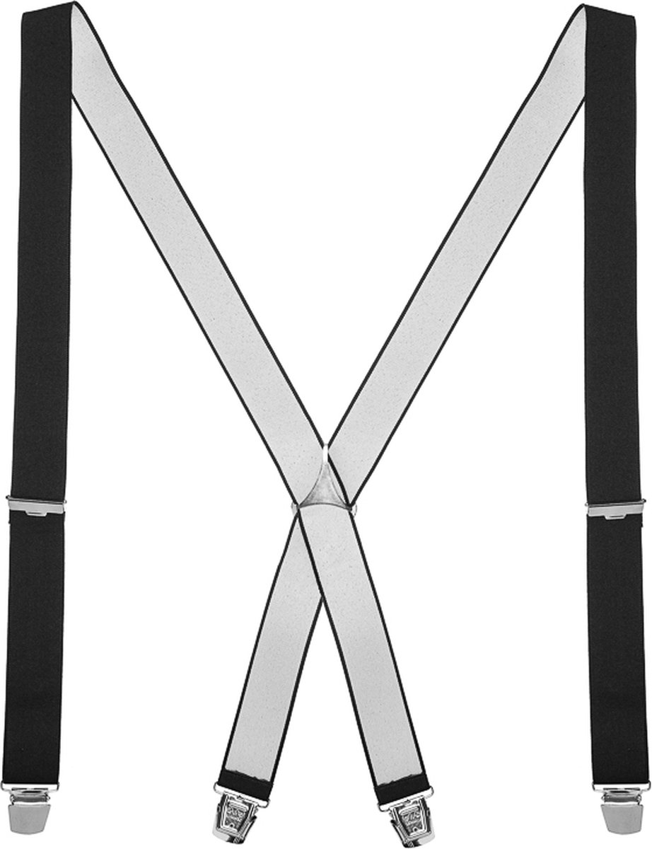 Daspartout 140 cm - zwarte bretels - extra lang - vier stevige clips