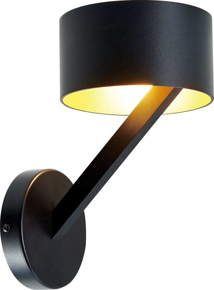 Noma wandlamp zwart/goud, G9-fitting max. 28 W, Ø150 x H260 mm, IP20, lichtbron niet inbegrepen