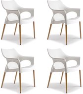 S•CAB OLA designstoel kantinestoel, vergaderstoel, bijzetstoel. Italiaans design voor binnen. Verkrijgbaar in ivoor. 5 Jaar garantie!