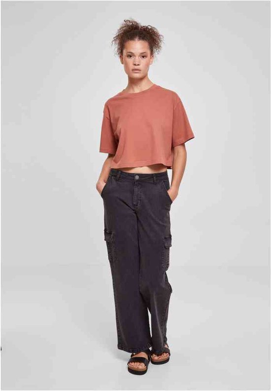 Urban Classics - Short oversized Crop top - 4XL - Oranje