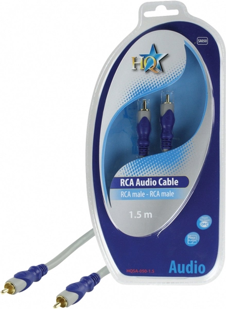HQ Standaard Rca Mannelijk - Rca Mannelijk Kabel 1.50 M