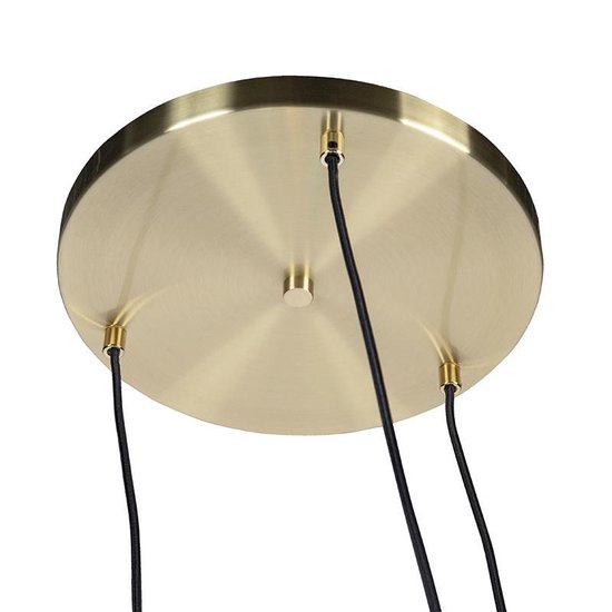 QAZQA pallon - Art Deco Hanglamp - 3 lichts - Ø 450 mm - Messing - Woonkamer | Slaapkamer - QAZQA
