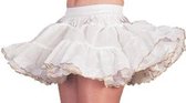 Feestkleding Petticoat kort wit met gouden bies meisje Maat 152