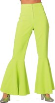 Hippie dames broek bi-Stretch neon groen Maat 36