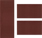 Karat Slaapkamen vloerkleed - Ponto - Rood - 1 Loper 80 x 300 cm + 2 Loper 80 x 150 cm