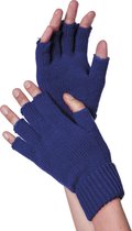 Vingerloze Handschoenen - Blauw - Carnaval - One Size - Unisex - Een Paar