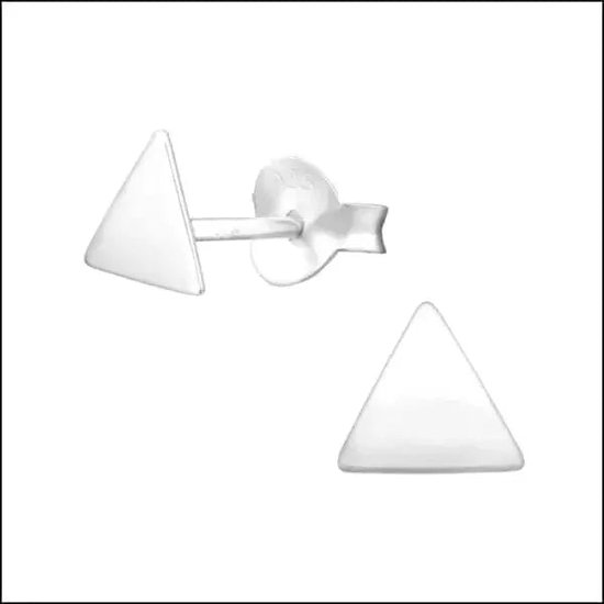 Aramat jewels ® - Zilveren kinder oorbellen driehoek 925 zilver 6x5mm