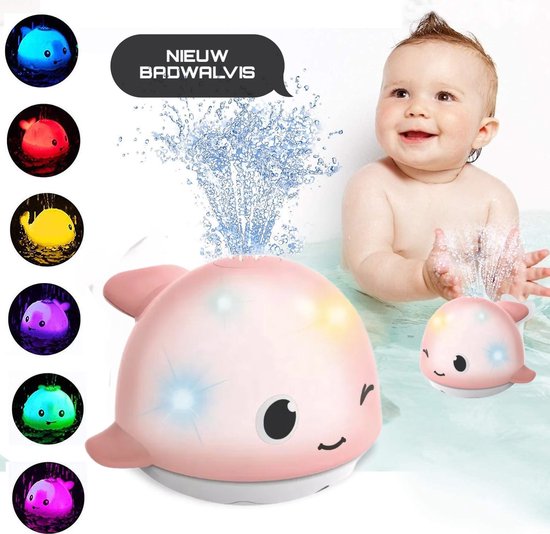 Automatisch LED Badspeelgoed Octopus - Sproeiend Waterspeelgoed Met Licht Voor Baby En Peuter 6 Mnd 2