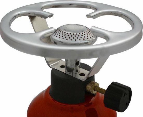 Camping kookstel - metaal - rood - incl. gas navulling priktank - 190 gram van Camp — afbeelding 4
