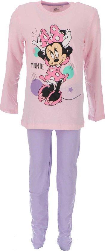 Pyjama Minnie Mouse - Taille 122/128 - Rose - Violet - Katoen