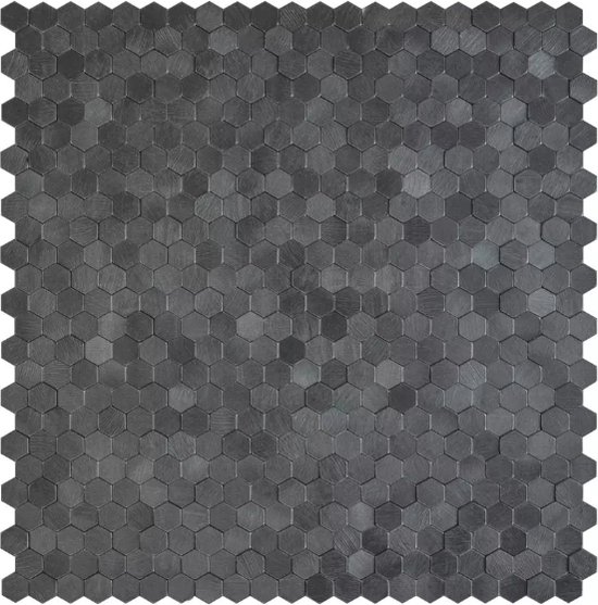 Wandpanelen tegelsticker plaktegels zelfklevende tegels keuken Backsplash badkamer - 30x30cm - mozaiek - 4MM dik - aluminium toplaag en composiet - 3M kleeflaag - Matte Grijs - 3D Hexagon
