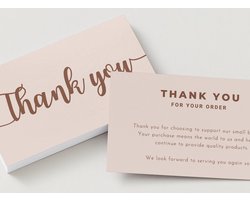 Small business thank you cards pastel - Bedankt Kaartjes Set - Thank You Cards - business - businesskaart - 85 x 55 mm
