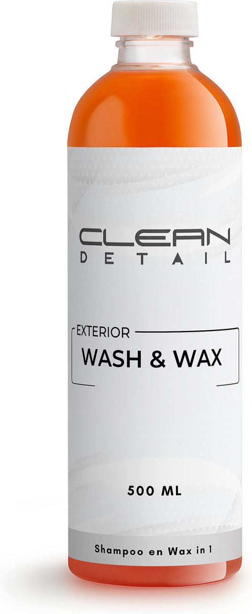 Cleandetail Autoshampoo - Voor Auto & Motor - Auto wassen - 500ML - Wash & Wax - pH neutraal - Wax - Shampoo - Wash & Wax 500ML