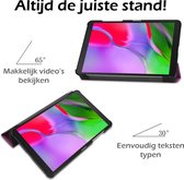 Hoes Geschikt voor Samsung Galaxy Tab A 8.0 (2019) Hoes Tri-fold Tablet Hoesje Case - Hoesje Geschikt voor Samsung Tab A 8.0 (2019) Hoesje Hardcover Bookcase - Paars