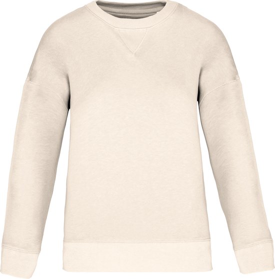 Biologische oversized damessweater 'Tencel' lange mouwen Ivory - M