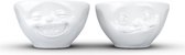 Tassen series set de 2 bols en porcelaine avec visage souriant et mignon - porcelaine - blanc - 100 ML - n° 3