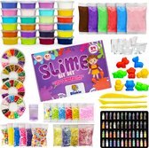 Speelslijm Roze - Bliekie Slijm pakket - 108+stuks meest uitgebreid – DIY Kit Slijm maken – Glow in the dark slijmpakket – Speelgoed voor kinderen - Slime