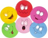 Smiley Feest Maskers 6 STUKS - Kinderfeestje Decoratie - Kostuum & Accessoires - Carnaval - Verkleden - Verjaardag - Voor Kinderen