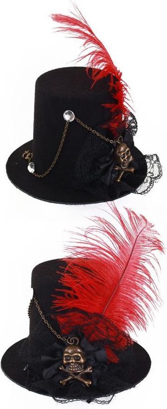 Mini chapeau noir décoratif avec pince à cheveux | bol.com