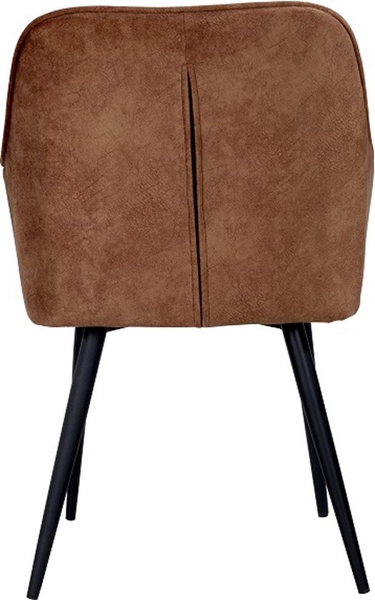 Set van 4 Mosterdgele Kana stoelen, metalen poten en gestoffeerde zitting