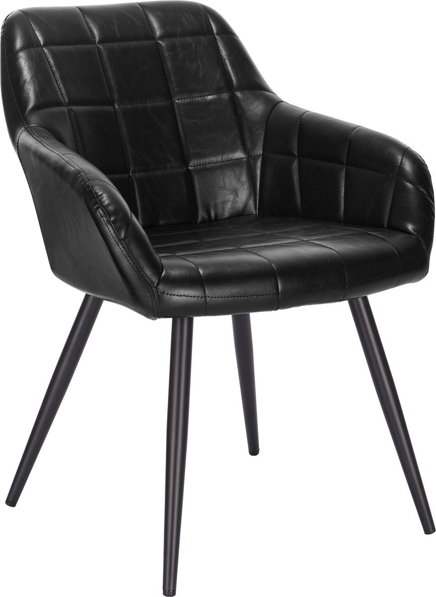 Luxe Eetkamerstoel met Armleuning - Eetkamerstoelen, Stoel, Kuipstoel, Loungestoel - 49x43