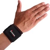 Gladiator Sports Premium Polsbrace - Polsversteviger voor Sportactiviteiten - Verstelbare Polsband - Polsbandage - Lichtgewicht - One Size - Zwart
