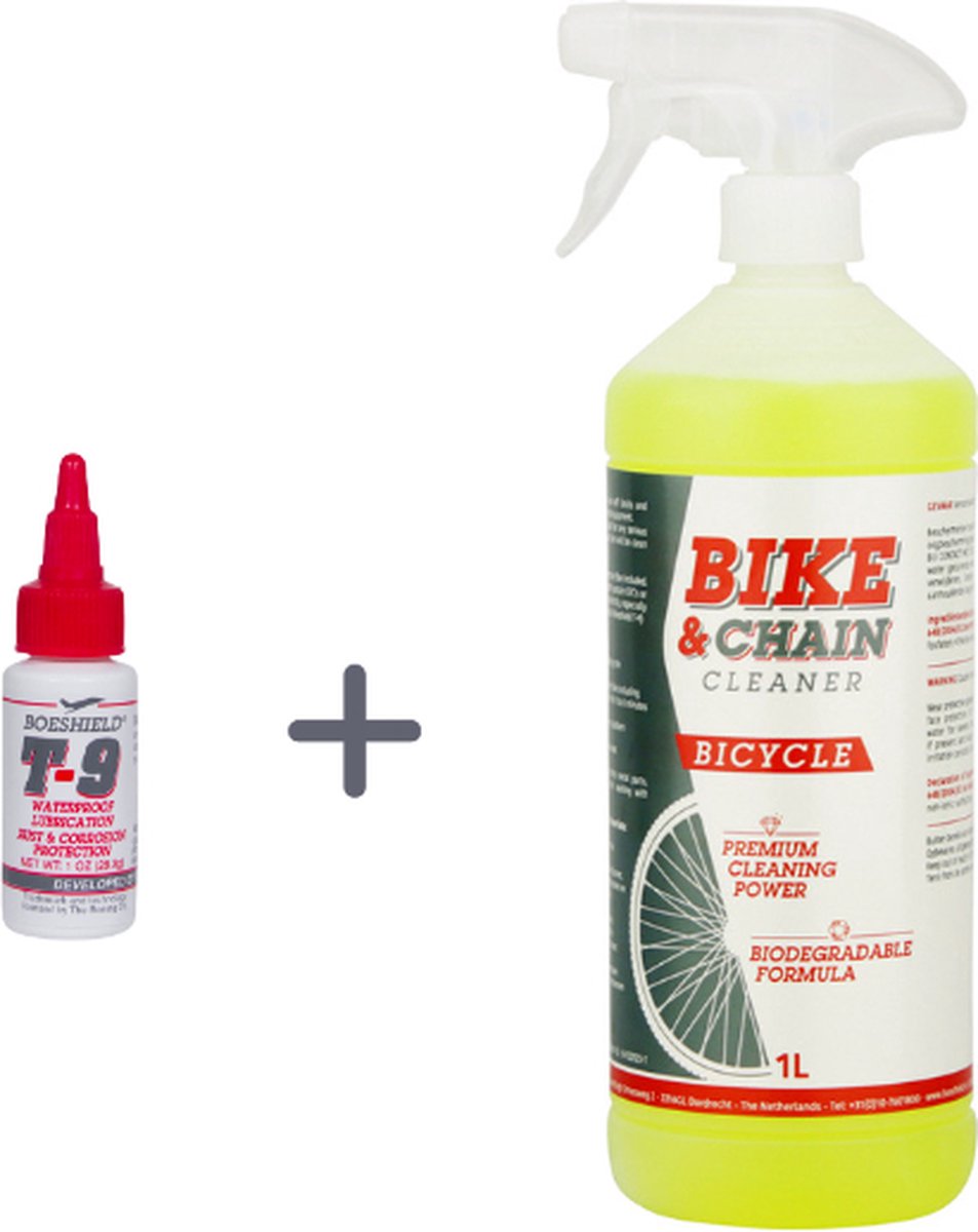 Boeshield T-9 + Bike Chain Cleaner | Wax lube plus Fietsreiniger | Watervast smeermiddel en corrosiebescherming