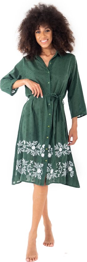 L-Peach Bohemian kaftan voor dames, maxi-loungewear, oversized nachthemd, homewear, bedekkende strandjurk, C Wijn Rood, Eén maat