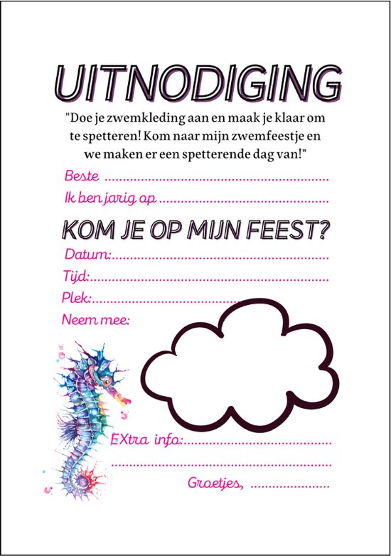 uitnodigingen-kinderfeestje-10-stuks-uitnodigen-zwemfeestje