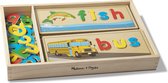 Melissa & Doug Kijken en spellen (ontwikkelingsspeelgoed, houten doos, ontwikkelt de woordenschat en spelvaardigheid, meer dan 50 houten speelstukjes, geweldig cadeau voor meisjes en jongens - ideaal voor kinderen van 4, 5 en 6 jaar)