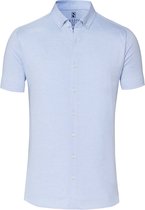 SINGLES DAY! Desoto - Short Sleeve Overhemd Lichtblauw Melange - Heren - Maat XL - Slim-fit
