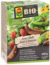 COMPO Bio Anti-Slak - 100% natuurlijk - voor siertuin en moestuin - snelle en lange werking - doos 400 g (80 m²)
